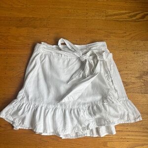 aerie white wrap skirt